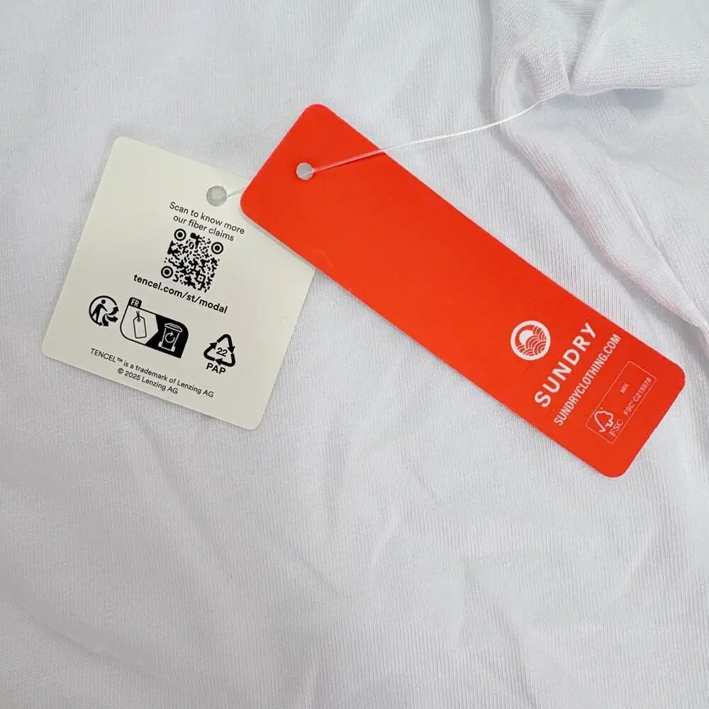 Sundry NWT Classic Elevated Essential Minimalist White Tee in Pima Cotton Size M - Picture 12 of 14